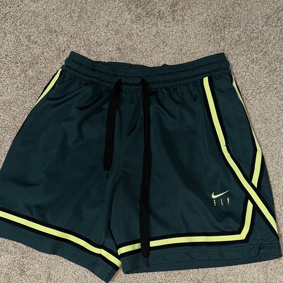 Nike Fly DriFit Green x Neon Green Athletic Shorts - Picture 1 of 2